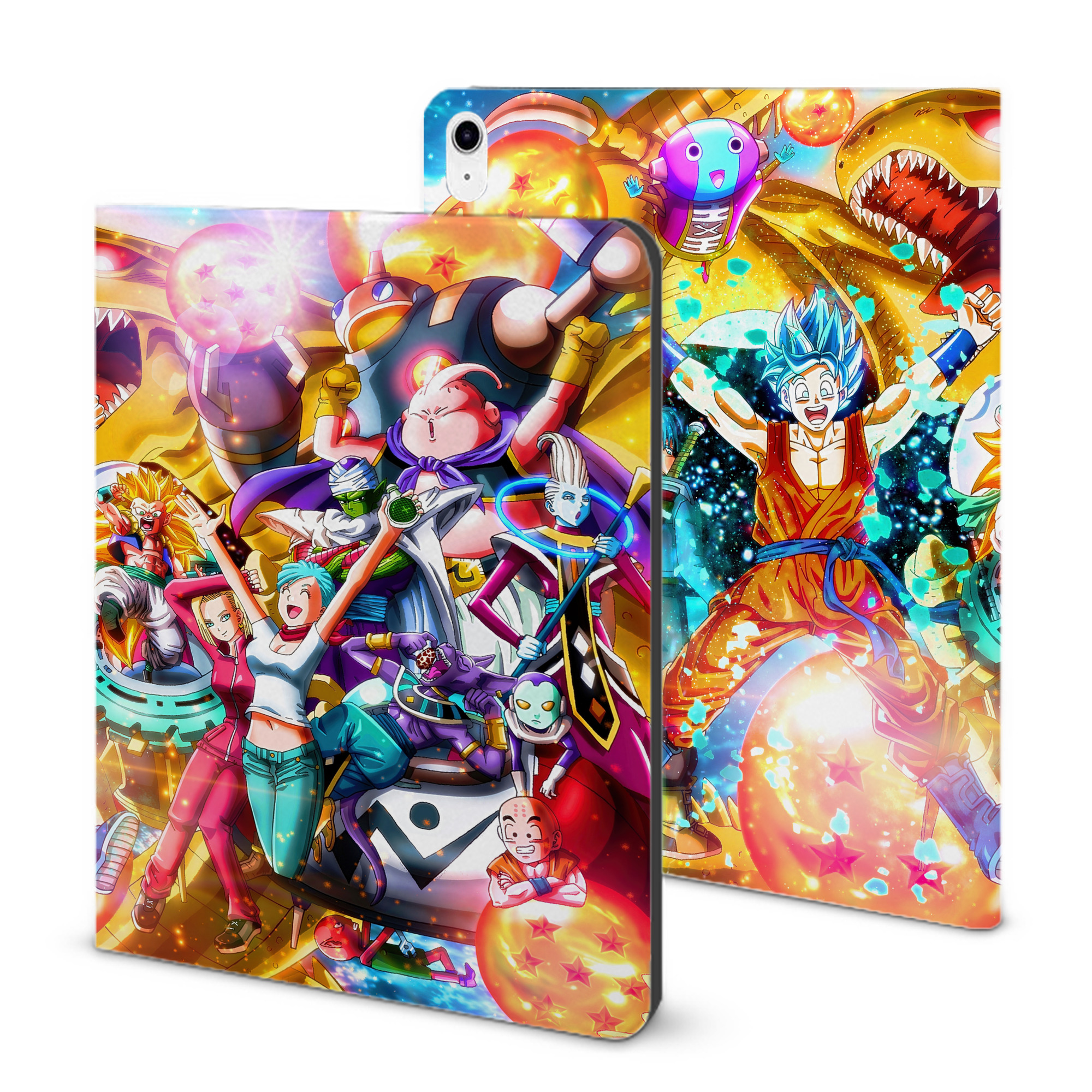 （画像用） ドラゴンボール DRAGON BALL IPad ケース ブック型 PUレザー TPU 耐衝撃 軽量 薄型 ペン収納なし 全面保護 IPad 各モデル対応